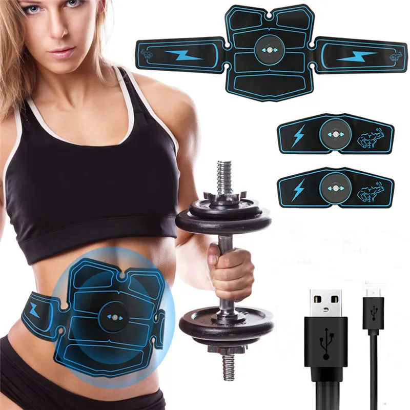 Smart Electric Pulse Treatment Massager Body Slimming Abdominal Muscle Stimulator Home Sports Trainer Belt Fitness Equipment