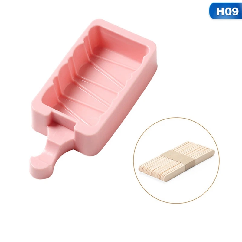 Силиконовая форма для изготовления мороженого Сделай Сам формы ледяные кубики формы для десертов заморозка эскимо милая форма кухонные аксессуары - Цвет: 9