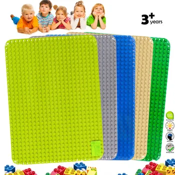 

Diy Duploed Baseplate Base Plate Building Blocks Bricks Playmat Baby Toys for Children Compatible with Duploed kids gift