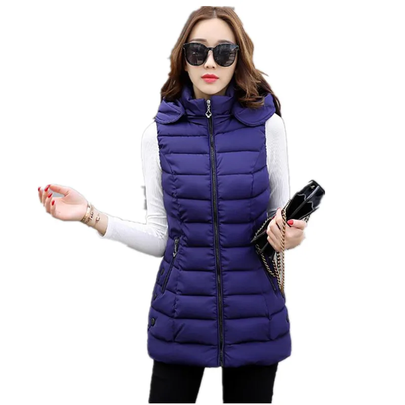 Buy Women Winter Vests 2017 New Long Slim Vest Cotton