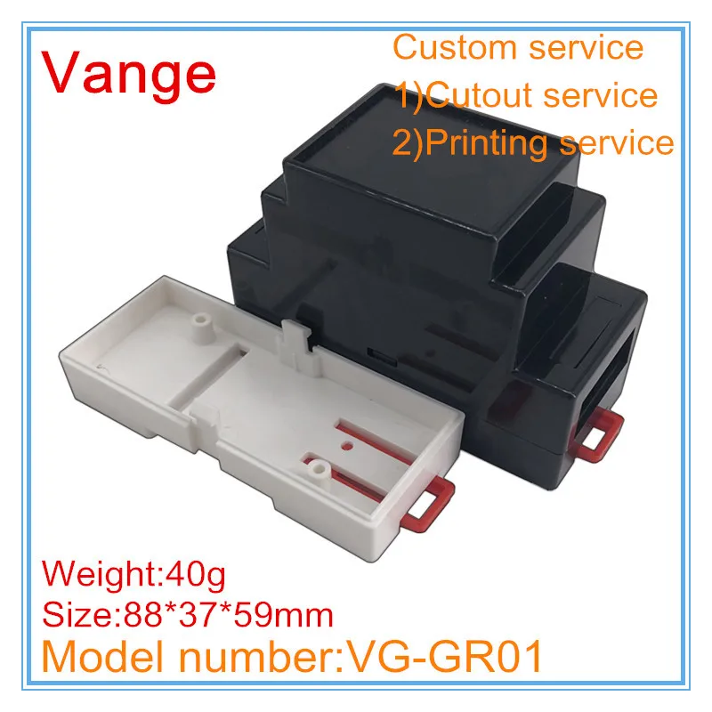 1 шт./лот din-рейка проект коробка 88*37*59 мм ABS пластик распределительная коробка корпус для аккумуляторной розетки коробка два цвета доступны