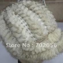 Норковая шапка вязаная шапка Для женщин зимние Роскошные 5 шт./лот#2296