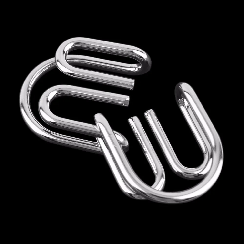 Hot! Interesting 8Pcs/Set Classic IQ Metal Puzzle Brain Teaser Disentanglement Wire Puzzles Game Toy for Children Kids New Sale