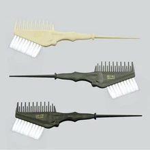 3 шт. Pro Парикмахерские 2 стороны краски гребень Кисточки Парикмахерская выделить и тонирование Окрашивание волос смешивания краска для волос Пластик инструмент для укладки