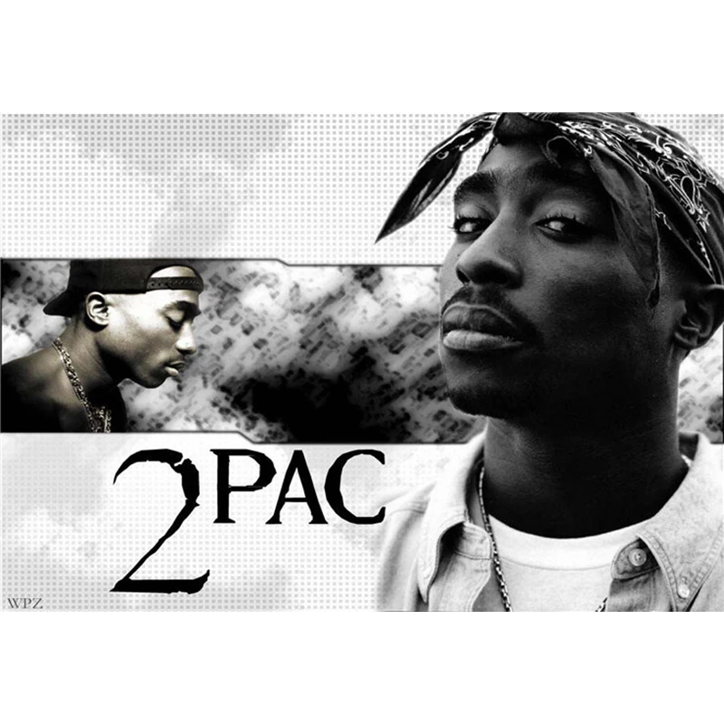 2Pac Тупак Шакур хип-хоп, певица плакат Водонепроницаемый фотографического Бумага плакат афиша ZS012