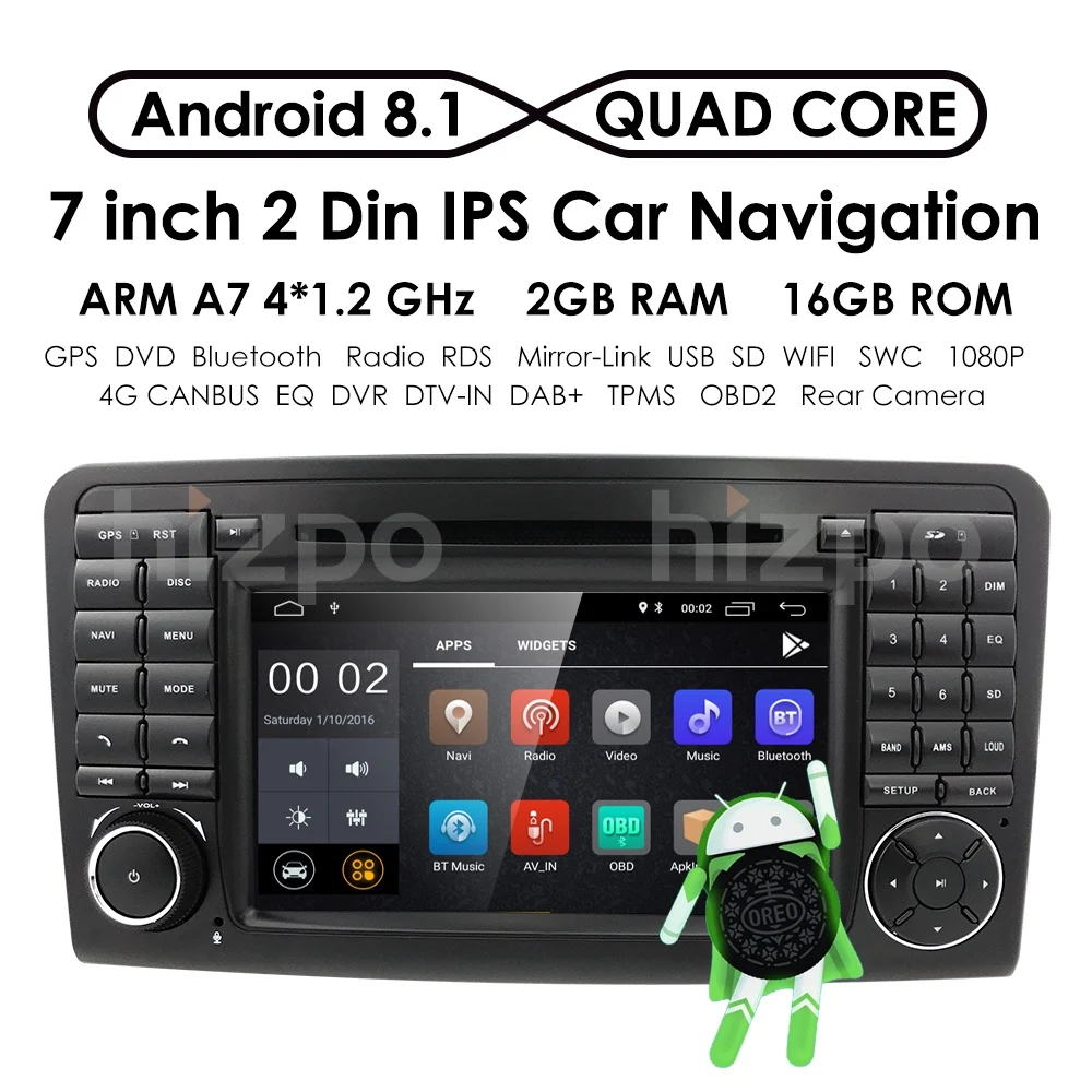 Discount 7"2Din Android 8.1 CAR DVD player For Mercedes Benz ML GL CLASS W164 ML350 ML500 X164 GL320 AutoRadio GPS Stereo 2G+16G Wifi SWC 2 Discount 7"2Din Android 8.1 CAR DVD player For Mercedes Benz ML GL CLASS W164 ML350 ML500 X164 GL320 AutoRadio GPS Stereo 2G+16G Wifi SWC 2