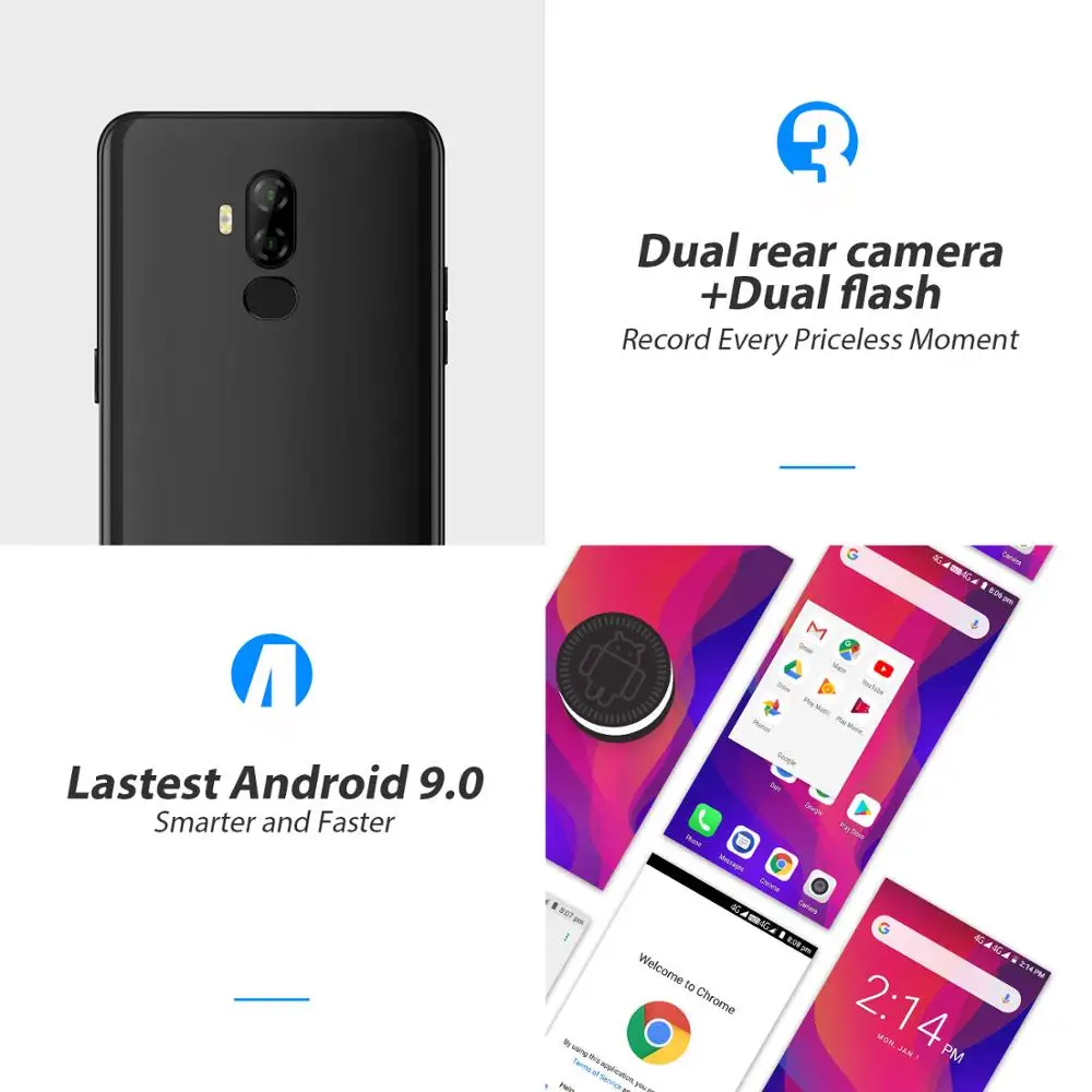 Vernee X2 смартфон с 6 дюймовым дисплеем ОЗУ 3 ГБ ПЗУ 32 двумя слотами для sim карт 6350 мАч