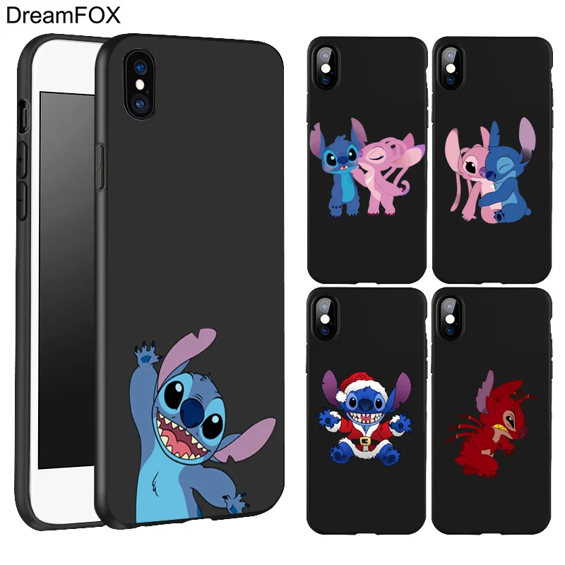 Koop DREAMFOX L605 Stich Black Soft TPU Silicone Case Cover Voor Apple iPhone XR XS Max X 8 7 6 6 s Plus 5 5 s 5g SE