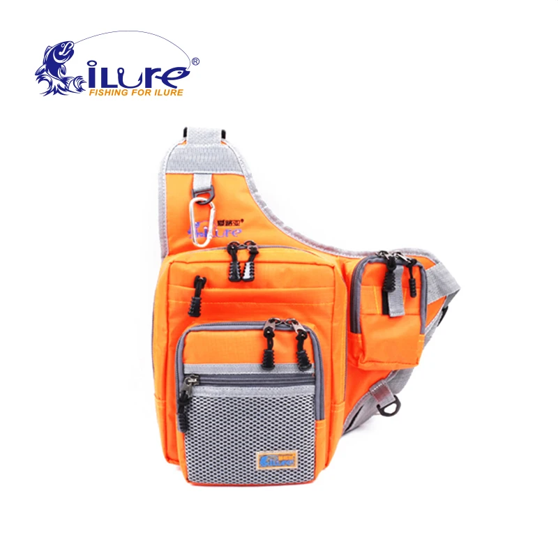 

ilure waterproof multifunction bags 32*39*12 cm canvas shoulder bag fishing lure Sports fishing tackle bag roll orange/black