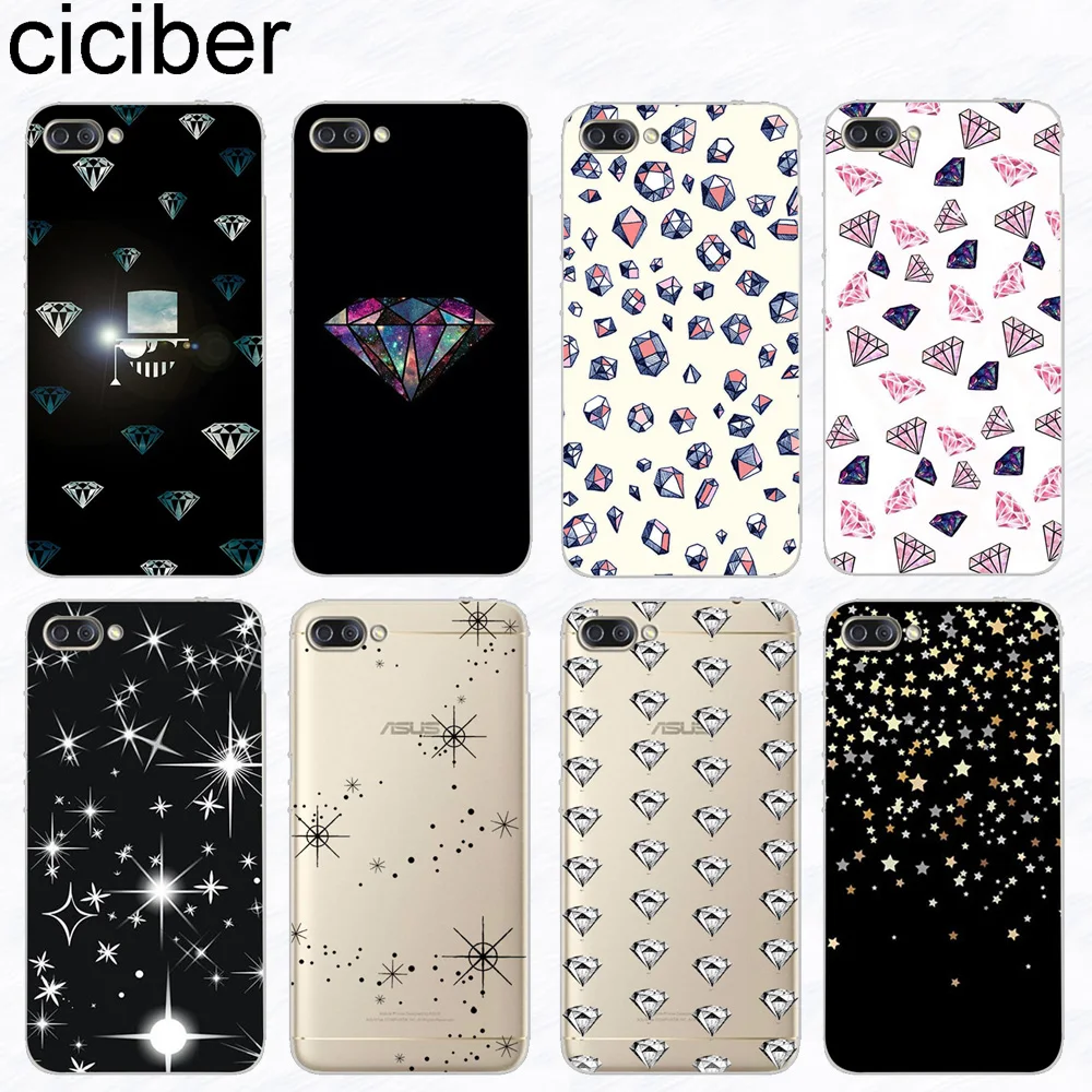 

ciciber Phone Cases for ASUS Zenfone 4 Max Plus Pro ZC554KL ZC520KL Soft Silicone Cover for ZenFone Go ZB500KL Shiny Diamond