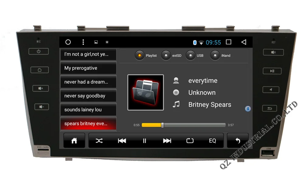 Top QZ industrial HD 9inch Android 8.1 T3/T8 Car DVD Player for Toyota Camry 40 2006-2011 with WIFI 3G 4G Radio RDS Navigation Map 8