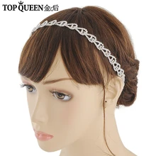 TOPQUEEN H303 модные свадебные аксессуары для волос для Для женщин подготовленный чистый полоска на голову с бриллиантами свадебные Высокое качество украшения для волос, Лидер продаж