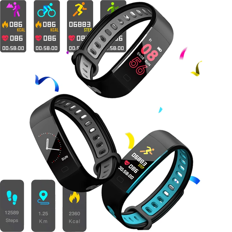 

BANGWEI 2019 New Smart Watch Fitness Tracker Heart Rrate Blood Pressure Sport Watch Smart Watch Men Women For IOS Android +Box
