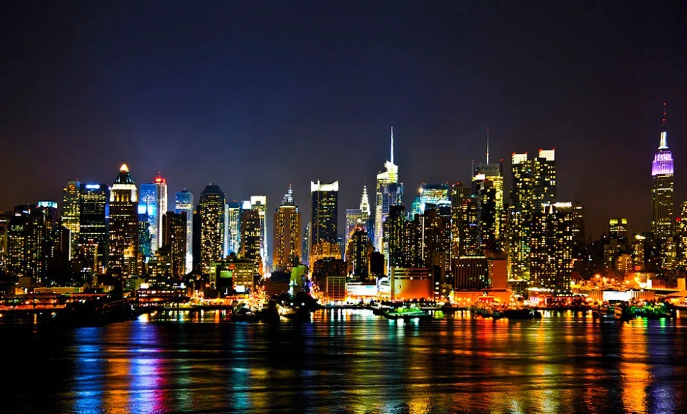 

Custom Wall Sticker New York city Canvas Poster New York Beautiful View Manhattan Wallpaper Night Scenery Wall Sticker PN#1131#