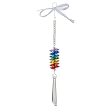 H& D чакра для домашнего декора 76 мм Хрустальный Кулон Ловец Солнца фэн-шуй призмы подвеска Маятник Висячие капли окна Декор Радуга производитель