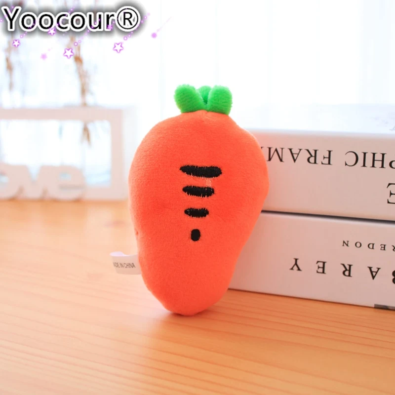 12cm Creative Simulation Mini Carrot Plush Toys Keychain Soft Carrots Stuffed Toy Small Pendant For Kids Gift