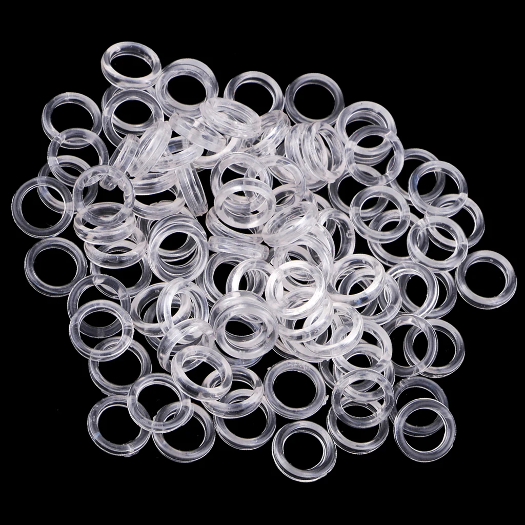 100 Pieces Nylon Bra Strap Adjuster Slider O Ring Lingerie DIY Sewing Crafts 6mm