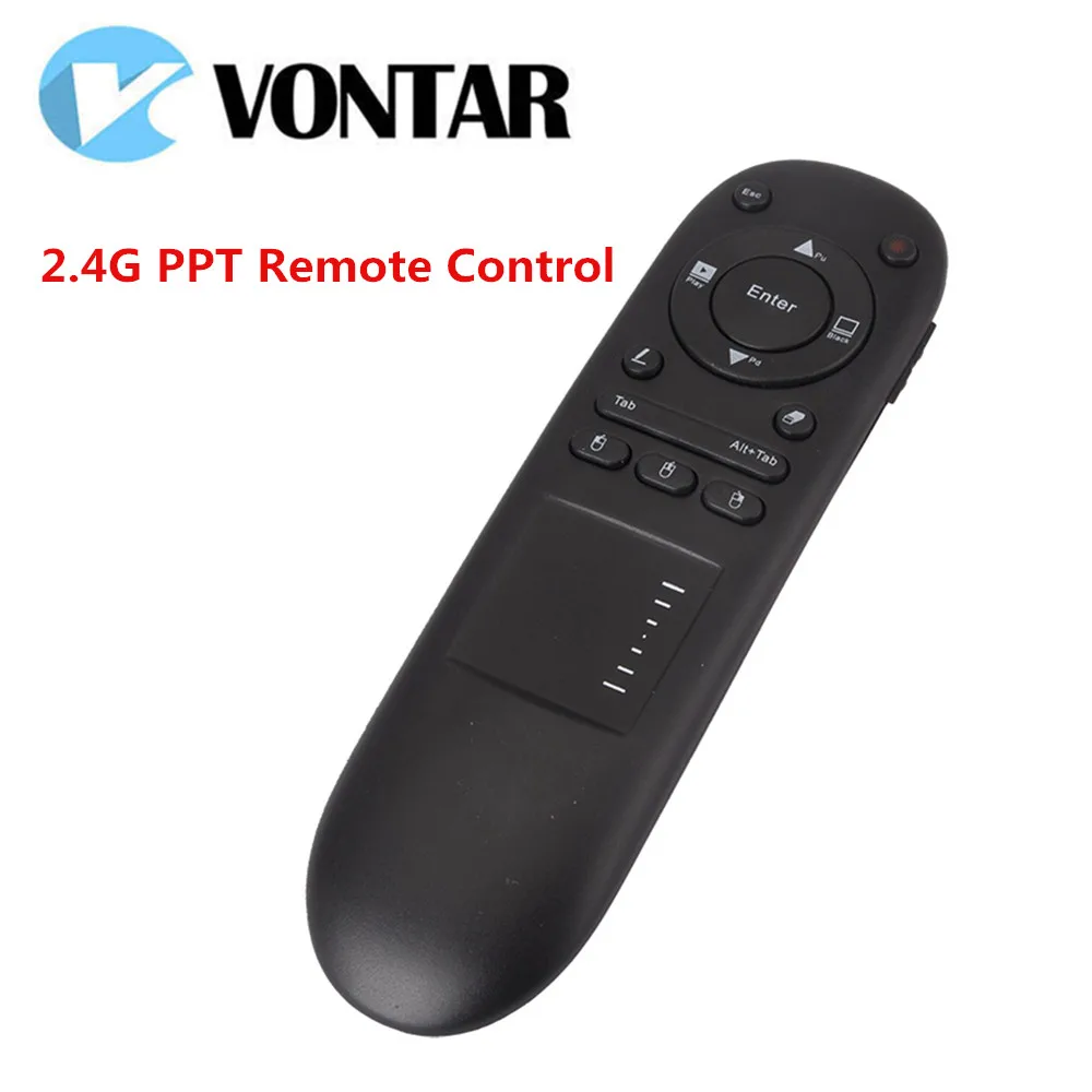 

PPT Remote Control VONTAR 2.4G Wireless Keyboard air mouse RF Laser Presenter Pointer for Multifunctional PowerPoint Touchpad PC