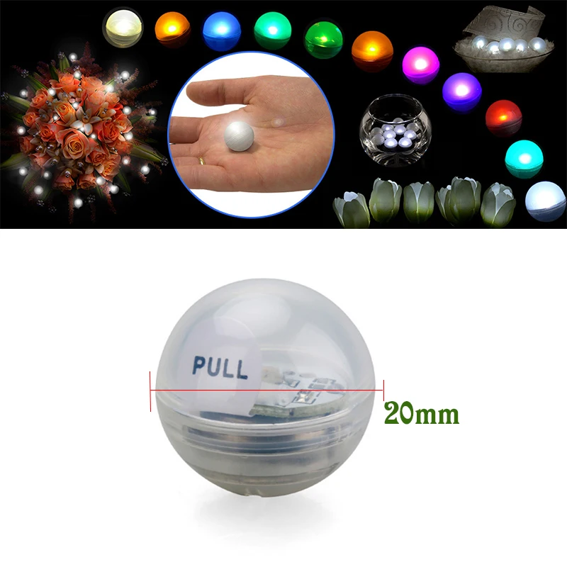 

PP waterproof floating ball LED lights RGB full color 13 color aquarium fish tank lights underwater lights