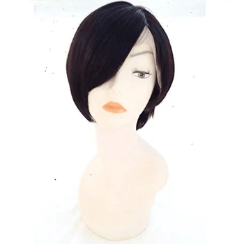 

Holy Belle Short Bob Lace Front Human Hair Wig Glueless Pre Plucked Bleached Knots 130-180% Density Natural Color