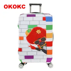 OKOKC мини Мопсы собак толстый путешествия Чемодан чемодан защитная крышка для магистральных относятся к 18 ''-32'' чемодан крышка эластичный