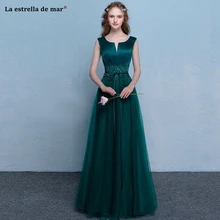 Vestido длинное платье для матери невесты Новое Тюлевое атласное сексуальное с v-образным вырезом ТРАПЕЦИЕВИДНОЕ темно-зеленое свадебное платье для гостей на заказ sukienki na wesele дешево