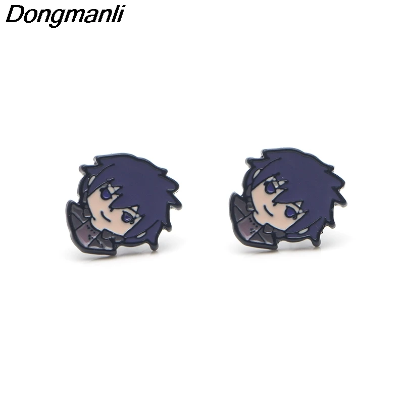 P2990 Dongmanli игра Final Fantasy пирсинг для уха, детские серьги-гвоздики для женщин, эмалевые серьги, ювелирные изделия, подарки для девочек