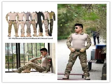 Camouflage tactique militaire vêtements paintball armée cargo pantalon de combat pantalon militaire multicam pantalon avec genouillères costumes