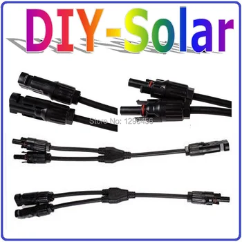 

Waterproof IP67 Solar Panel Connector PV for Solar Cable 2.5mm 4mm2 6mm2, Y-Branch Connector male female solar syste