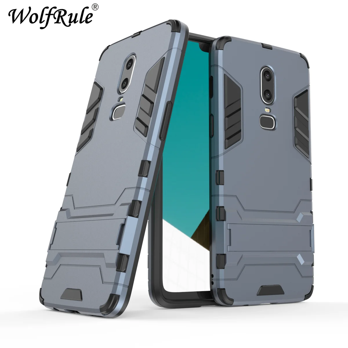 WolfRule для покрытия Oneplus 6 Чехол силиконовый резиновый робот Броня Твердый чехол на