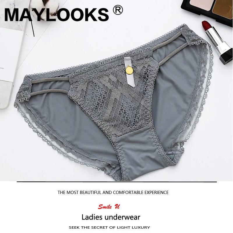 Maylooks женские прозрачные сексуальные нижнее белье кружевные треугольные с низкой