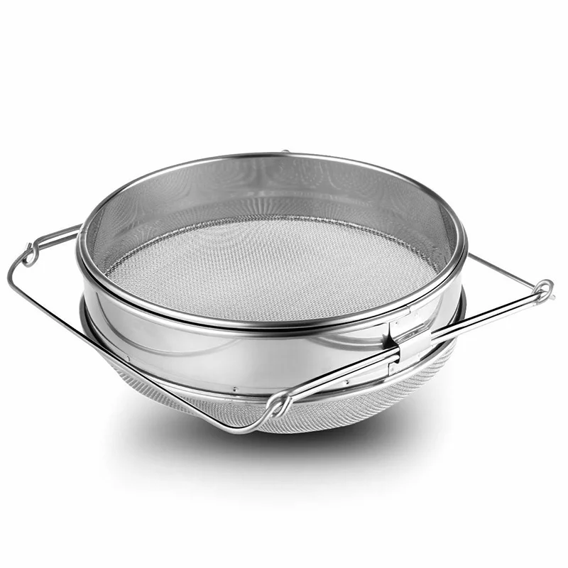 

Hot Honey Strainer Double Sieve Stainless Steel Apiary Beekeeping Honey Filter Tools XJS789