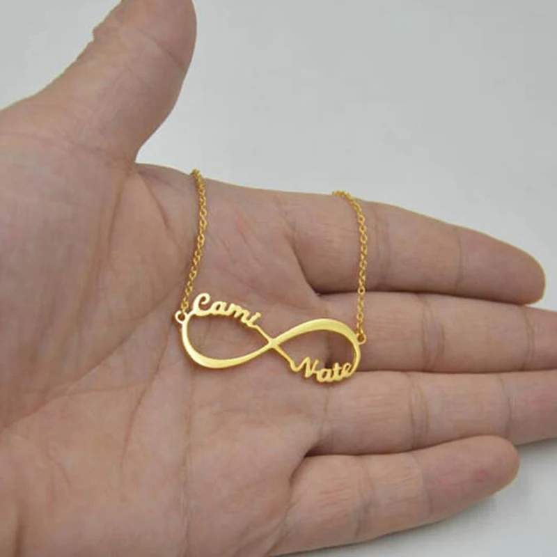 

Rose Gold Personalized Name Necklace Custom Nameplated Women Birth Year Date Necklaces Stainless Steel Chain Collier Femme 2018