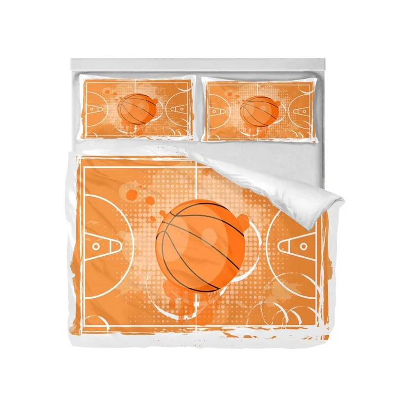طقم سرير الأزياء بارد النار كرة السلة كرة القدم 3D الطباعة أغطية لحاف الملكة حجم مزدوج غرفة نوم الديكور طقم سرير 3 قطعة