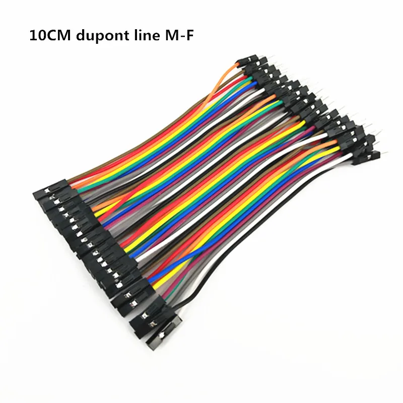 

40pcs 10cm Dupont line Male to Female Jump wire Dupont cable M-F dupont line for diy bread board For arduino