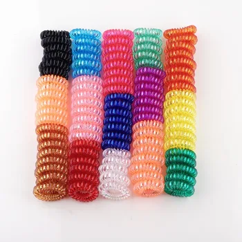 

20pcs/lot Small crystal telephone hair Line ring thickening mini elasticity rubber band Children Environmental accessories