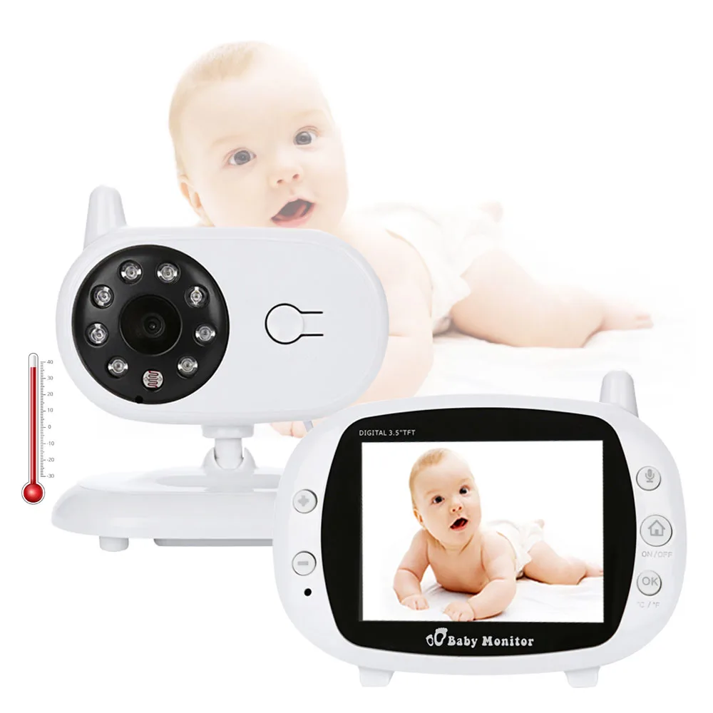 

Baby Monitor 3.5" Wireless Video Radio Nanny Music Intercom Security Camera Night Vision Temperature Monitor Baby Camera