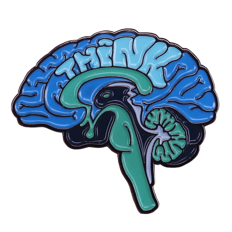 

Anatomical brain pin medical jewelry neurology pins for doctor nurses gifts body parts badge think collar pin