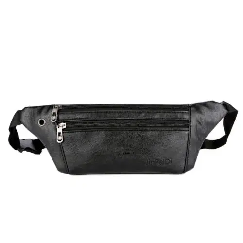 Mens PU Leather Cowhide Hip Belt Fanny Pack Waist Purse Sling Chest Storage Bag