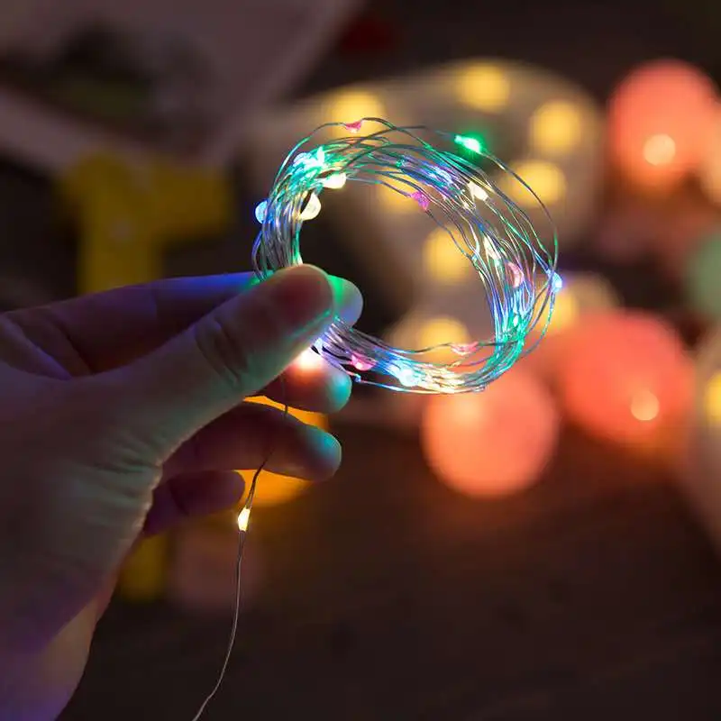 

Christmas Light 1M 2M Silver Wire LED String lights Waterproof Holiday lighting For Fairy Tree Wedding Party Decoration