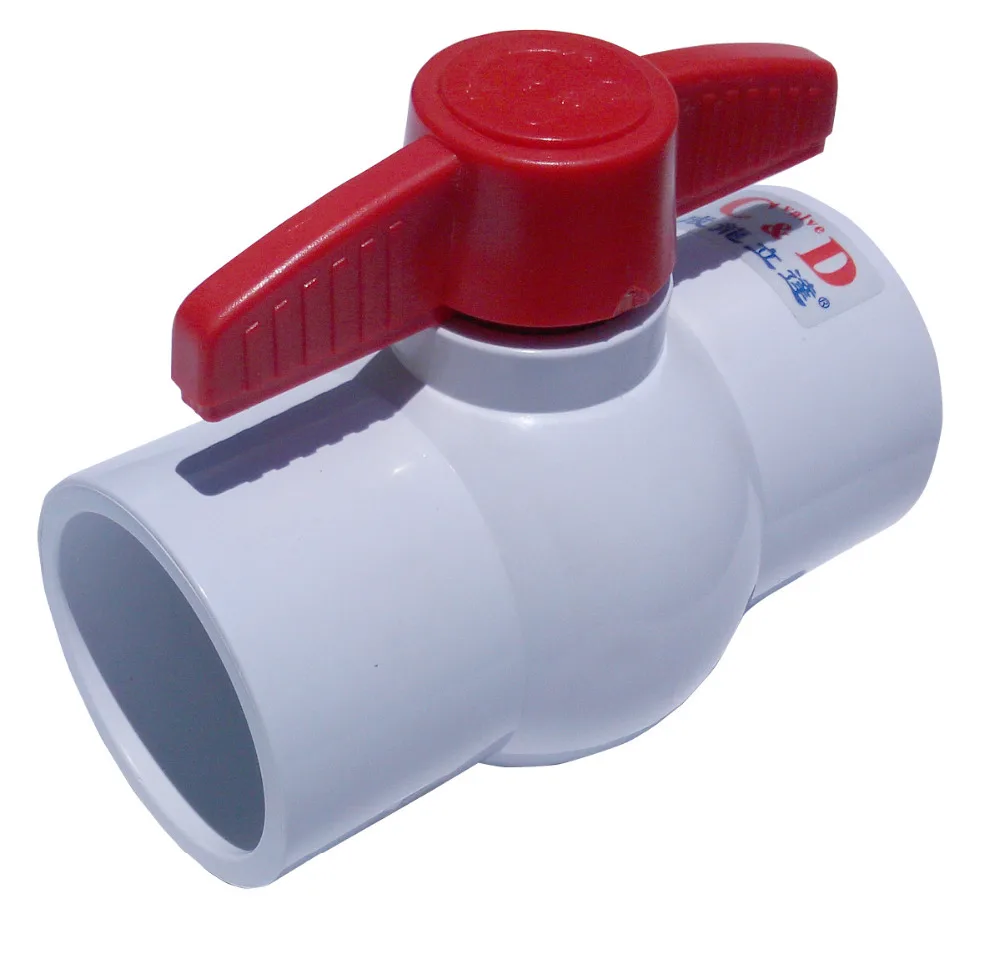 2 Inch PVC Ball ValveRED Pool, Spa, Irrigation, Pond, Aquarium, Plumbing