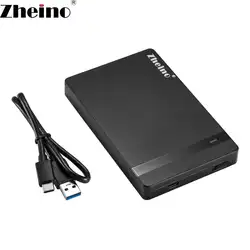 Zheino дюймов USB 3,0 Тип A-type C внешний жесткий диск Корпус HDD SSD Чехол для 2,5 мм SATA 7 мм/9. Мм 5 мм HDD и SSD инструмент бесплатно