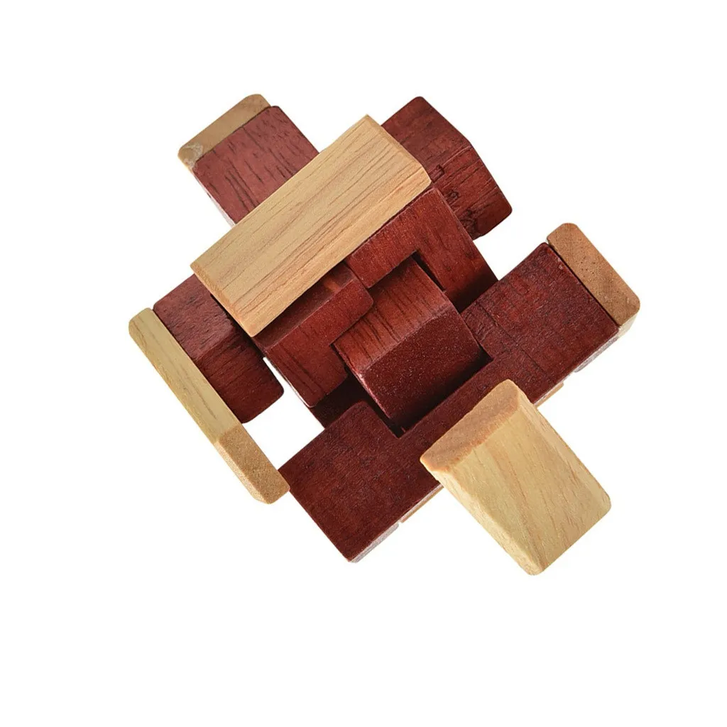 HIINST головоломки игрушки из дерева логическая игра головоломка с замком 3D Кубики-пазлы лучший подарок 19APR24 P35