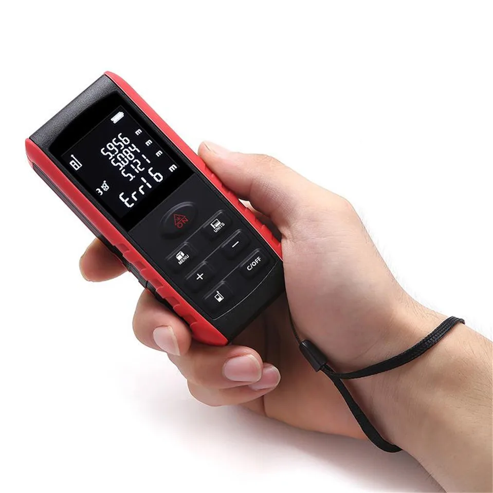 Handheld Laser Rangefinder Digital Laser Distance Meter Area Volume Tester Level Practractor Angle Indication 40m 60m 80m 100m Handheld Laser Rangefinder Digital Laser Distance Meter Area Volume Tester Level Practractor Angle Indication 40m 60m 80m 100m