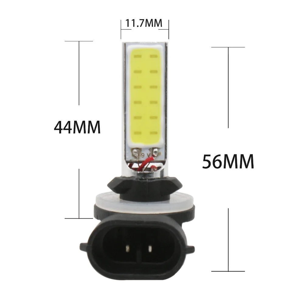 LYMOYO 2 шт./лот автомобильный светильник H27 881 cob led 10 Вт противотуманный светильник высокой мощности 881 led белый цвет противотуманная фара DRL Дневной ходовой светильник DC12v