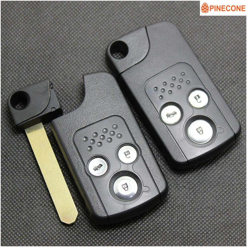 

PINECONE for HONDA ACCORD SPIRIOR CROSSTOUR CRV CIVIC Car Key Case Styling 3 Button Uncut Brass Blade Remote Car Key Shell 1 PC