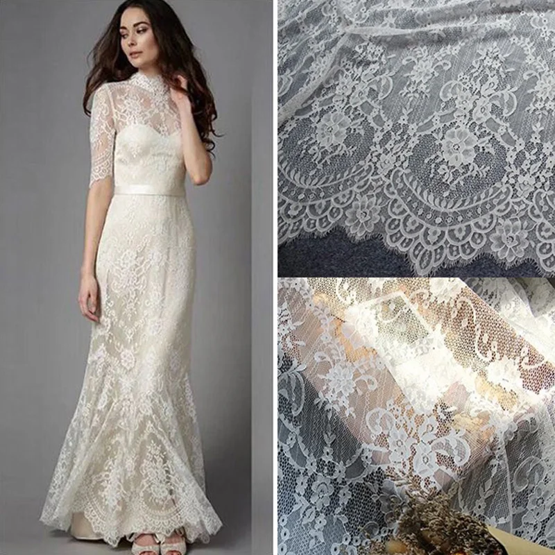 Кружевная ткань Шантильи 3 метра 150 см|lace fabric|eyelash lace fabriceyelash |