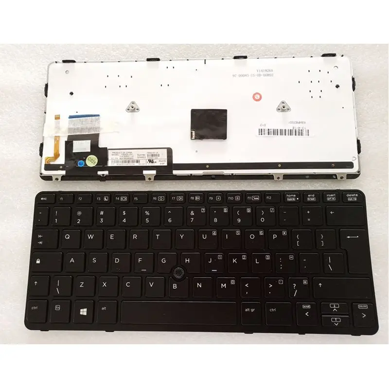 

New US laptop keyboard FOR HP EliteBook 820 G1 820 G2 backlight with point Win8