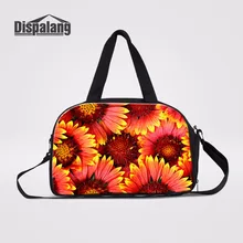 Dispalang Подсолнух принты довольно Большая вместительная спортивная сумка женская багажная сумка дорожная сумка переносная дорожная сумка