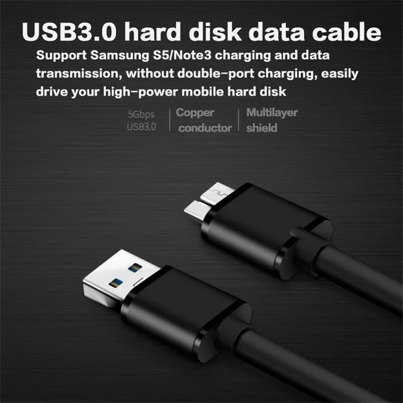 Кабель Micro B к USB 3 0 Type A для синхронизации данных кабель 5 Гбит/с внешнего жесткого